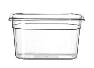 Pojemnik GN 1/4 z poliwęglanu HENDI Profi Line GN 1/4 5,5L transparentny 265x162x(H)200mm