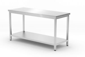Stół centralny z półką - skręcany głębokość 600 mm HENDI Kitchen Line 1600x600x(H)850mm