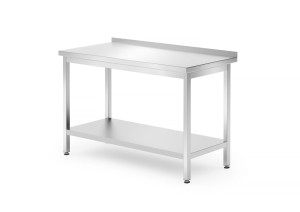 Stół przyścienny z półką - skręcany głębokość 700 mm HENDI Kitchen Line 1200x700x850 mm 1200x700x(H)850mm