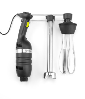 Zestaw: Mikser ręczny 350 ze zmienną prędkością + rózga + wieszak HENDI Kitchen Line czarny 230V/350W 110x324x(H)816mm