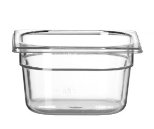 Pojemnik GN 1/6 z poliwęglanu HENDI Profi Line GN 1/6 1,6L transparentny 176x162x(H)100mm
