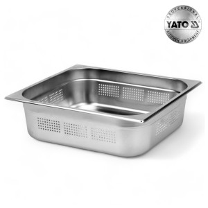 Pojemnik Gastronomiczny Perforowany ze Stali Nierdzewnej GN 2/3 100MM 9L YATO