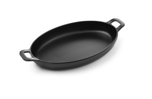 Rondelek czarny mini owalny Little Chef Fine Dine czarny 263x140x(H)37mm
