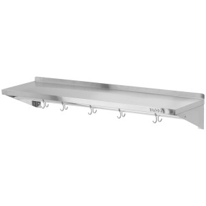 Półka Wisząca z Rantem i Haczykami Pojedyncza 1500x300x180MM YATO