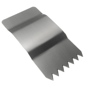 Skrobak do kontakt grilla, ryflowana płyta grillowa do Potisa, twarda stal, 56x103mm, INOX, AMG Gastro