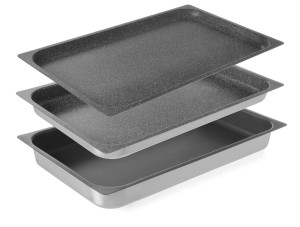 Pojemnik aluminiowy GN 1/1 z powłoką nieprzywierającą HENDI GN 1/1 530x325x(H)65mm