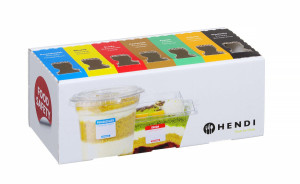 Zestaw etykiet wielorazowych Food Safety na każdy dzień tygodnia z podajnikiem HENDI 240x80x(H)100mm