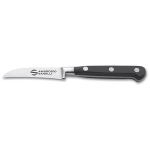 Nóż do obierania Chef Ambrogio Sanelli kuty zakrzywione ostrze (L)180mm