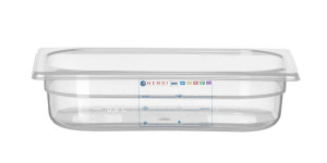 Pojemnik GN 1/4 HACCP HENDI GN 1/4 1,8L transparentny 265x162x(H)65mm