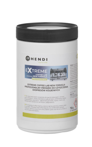 Extreme Coffee Lab NEW FORMULA profesjonalny proszek do czyszczenia ekspresów kolbowych HENDI 0,75 kg