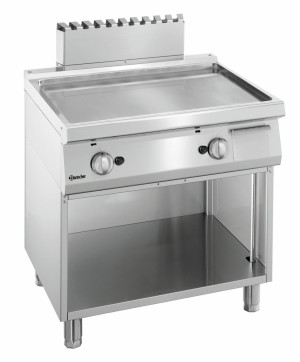 Płyta grillowa gazowa 700, szer. 800, Gładka, OP Bartscher