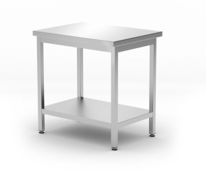 Stół centralny z półką - skręcany głębokość 600 mm HENDI Budget Line 800x600x(H)850mm