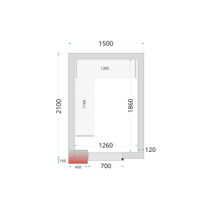 Panele do pomieszczenia chłodniczego 120 mm CR 150x210x220 | TEFCOLD