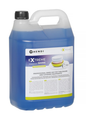 Extreme Shine Profesjonalny preparat do płukania o właściwościach nabłyszczających do naczyń i urządzeń gastronomicznych HENDI 5 l