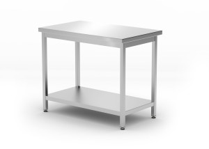 Stół centralny z półką - skręcany głębokość 600 mm HENDI Budget Line 1000x600x(H)850mm