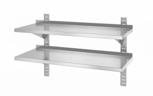 Półka wisząca przestawna podwójna z 2 konsolami HENDI 1000x400x600 mm 1000x400x(H)600mm
