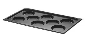 Blacha do jajek sadzonych z powłoką nieprzywierającą CONVECTOMAT EGGPLATE HENDI GN 1/1 czarny 530x325x(H)26mm