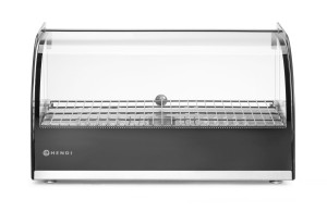 Witryna grzewcza nastawna HENDI pojedyncza czarny 220-240V/800W 554x376x(H)311mm