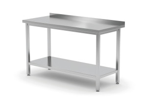 Stół przyścienny z półką - skręcany głębokość 600 mm HENDI Kitchen Line 1000x600x850 mm 1000x600x(H)850mm