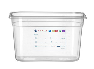 Pojemnik GN 1/3 HACCP HENDI GN 1/3 7,8L transparentny 325x176x(H)200mm