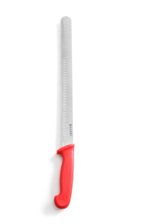 Nóż do kebaba szynki ze szlifem kulowym HENDI czerwony (L)490mm