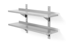 Półka wisząca przestawna podwójna z 2 konsolami HENDI 1000x300x(H)600mm