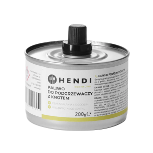 Paliwo do podgrzewaczy z knotem - puszka HENDI czas spalania ok. 6 godzin 1 szt
