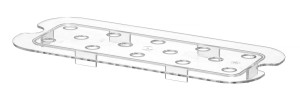 Ociekacz do pojemników GN z poliwęglanu HENDI Profi Line GN 1/3 transparentny 266x116mm