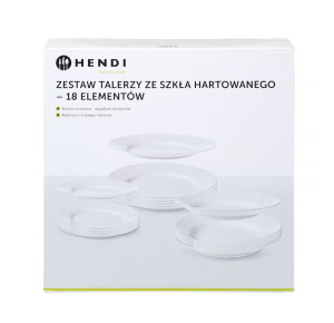 Zestaw talerzy Opal - 18 elementów HENDI 18 szt. mm