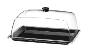 Taca z pokrywą prostokątna HENDI GN 1/2 transparentny 335x275x(H)165mm