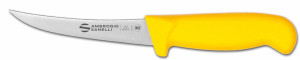 Nóż do trybowania Supra Colore, Ambrogio Sanelli, Supra colore, zakrzywione ostrze, żółty, (L)270mm