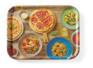 Taca do serwowania z nadrukiem antypoślizgowa HENDI tasty pizza & pasta 330x430mm
