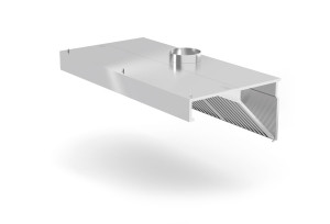 Okap przyścienny skośny HENDI Profi Line bez oświetlenia 1200x700x(H)450mm