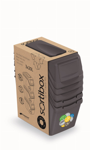Kosz do segregacji SORTIBOX 3 sztuki 20L