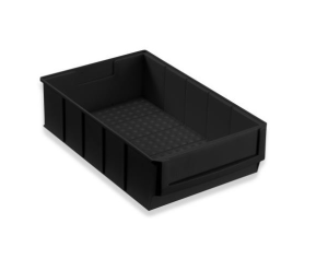 Pojemnik magazynowy czarny ESD- 300x180x80 mm