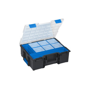 Organizer EuroPlus z 8 pojemnikami w kolorze niebieskim- 437x353x145 mm