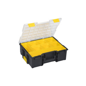 Organizer EuroPlus z 8 pojemnikami w kolorze żółtym- 435x350x145 mm