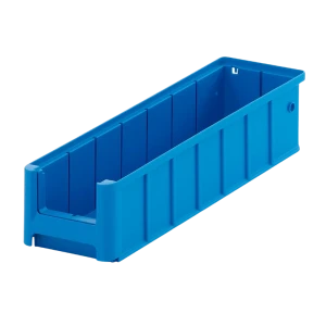 Niebieski pojemnik magazynowy 400x117x90 mm
