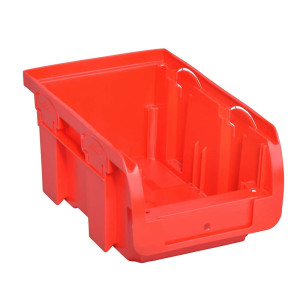 Czerwony pojemnik magazynowy Compact nr 2 - 160x102x75 mm