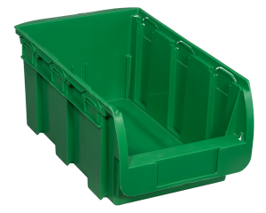 Zielony pojemnik magazynowy Compact nr 4 - 345x210x150 mm