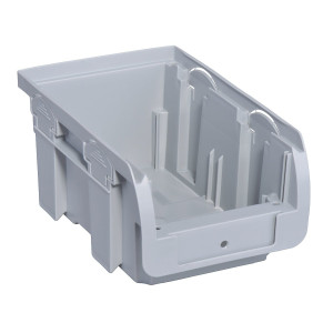 Szary pojemnik magazynowy Compact nr 2 - 160x102x75 mm
