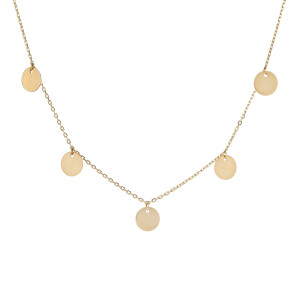 ANIA KRUK CHOKER ZŁOTY Z BLASZKAMI