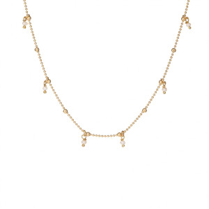 ANIA KRUK CHOKER Z PERŁAMI; SREBRNY POZŁACANY