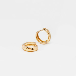 ANIA KRUK KOLCZYKI KÓŁKA 1,2 CM; DIAMENTOWANE, ZŁOTE