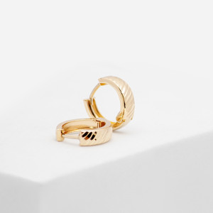 ANIA KRUK KOLCZYKI KÓŁKA 1,3 CM; DIAMENTOWANE, ZŁOTE