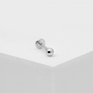 ANIA KRUK KOLCZYK Z KULECZKĄ 3 MM; SREBRNY