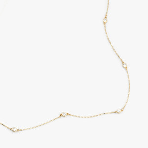 ANIA KRUK CHOKER ZŁOTY ; Z BIAŁYMI CYRKONIAMI
