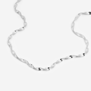 ANIA KRUK Choker singapur; srebrny