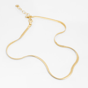 ANIA KRUK Choker żmijka 3,25 mm; srebrny pozłacany