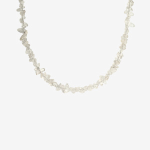 ANIA KRUK Choker z kryształem górskim; srebrny pozłacany